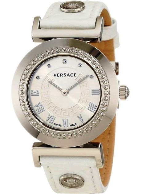 versace leather watch women|Versace female watches.